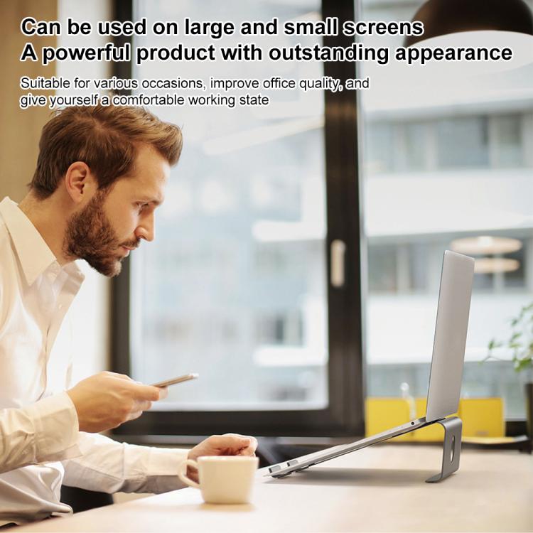 Aluminum Cooling Stand for Laptop, Suitable for Mac Air, Mac Pro, iPad, and Other 11-17 inch Laptops (Grey) by buy2fix