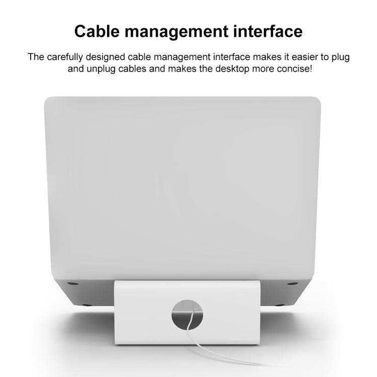 Aluminum Cooling Stand for Laptop, Suitable for Mac Air, Mac Pro,  iPad, and Other 11-17 inch Laptops (Silver) - Laptop Stand by buy2fix | Online Shopping UK | buy2fix