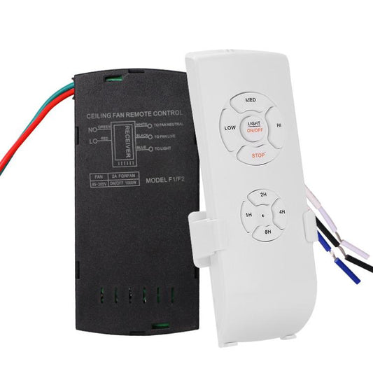 Universal Ceiling Fan Lamp Remote Control Kit 85-265V Timing Wireless Control Switch Adjusted Wind Speed Transmitter Receiver by buy2fix