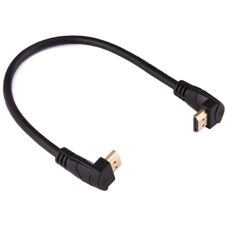 30cm 4K*2K HDMI 2.0 Version High Speed 270 Degree Right Angle HDMI Male to 270 Degree Right Angle HDMI Male Cable with Ethernet(Black) - Cable by buy2fix | Online Shopping UK | buy2fix