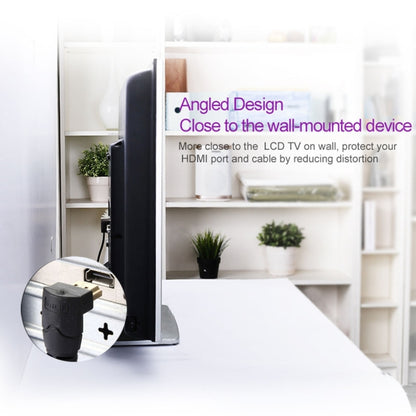 30cm 4K*2K HDMI 2.0 Version High Speed 270 Degree Right Angle HDMI Male to 270 Degree Right Angle HDMI Male Cable with Ethernet(Black) - Cable by buy2fix | Online Shopping UK | buy2fix