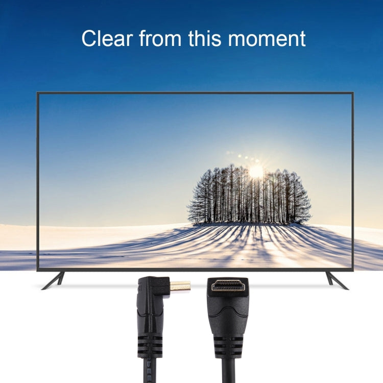 60cm 4K x 2K HDMI 2.0 Version High Speed 270 Degree Right Angle HDMI Male to 270 Degree Right Angle HDMI Male Cable with Ethernet(Black) - Cable by buy2fix | Online Shopping UK | buy2fix
