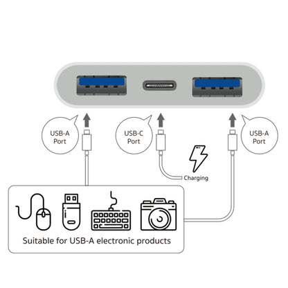 S-202 3 in 1 USB-C / Type-C Male to Type-C + 2 x USB Female Camera Adapter - Converter & Adapter by buy2fix | Online Shopping UK | buy2fix