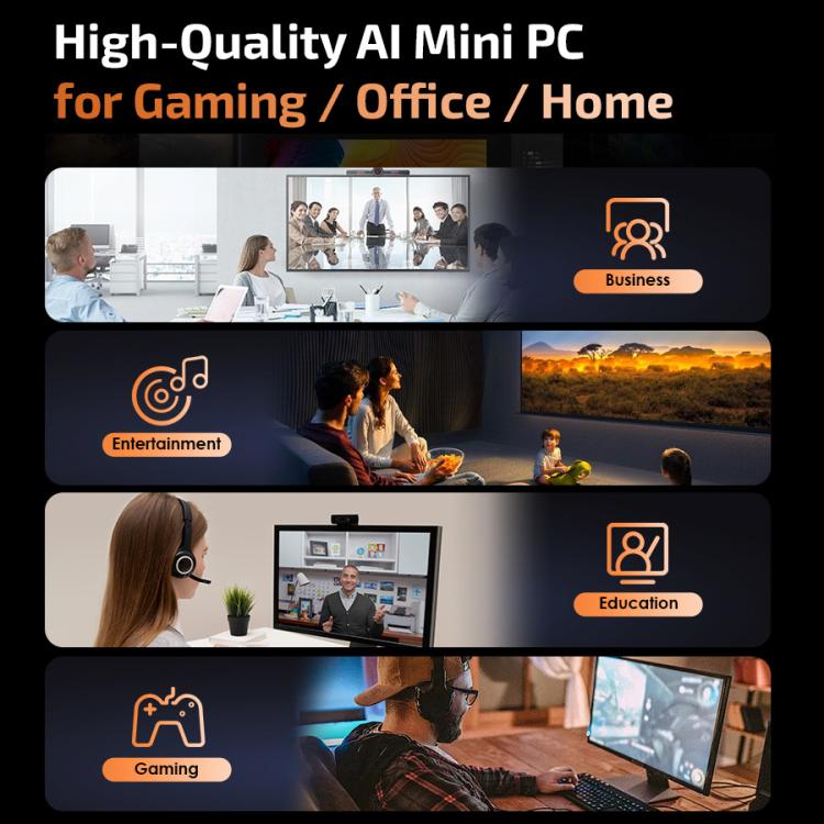 GXMO H90 Pro Windows 11 Mini PC, AMD Ryzen 7 8745HS Octa Core Processor, AU Plug - Windows Mini PCs by GXMO | Online Shopping UK | buy2fix