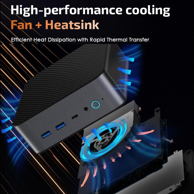 GXMO H90 Pro Windows 11 Mini PC, AMD Ryzen 7 8745HS Octa Core Processor, EU Plug - Windows Mini PCs by GXMO | Online Shopping UK | buy2fix