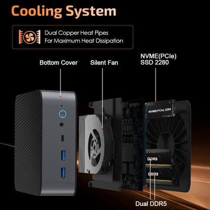 GXMO H90 Pro Windows 11 Mini PC, AMD Ryzen 7 8745HS Octa Core Processor, AU Plug - Windows Mini PCs by GXMO | Online Shopping UK | buy2fix