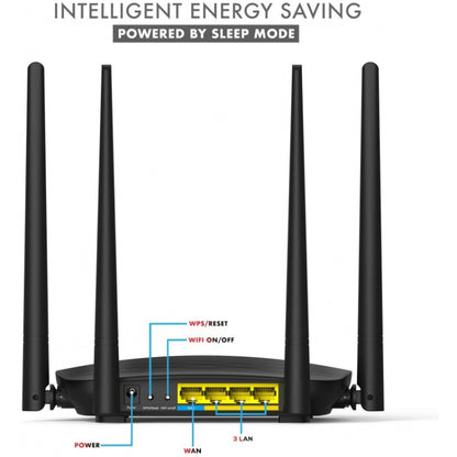 Tenda AC5 1200Mbps 2.4 / 5GHz Dual-Band Router Fast Ethernet Repeater Wireless Router Global version - Wireless Routers by Tenda | Online Shopping UK | buy2fix