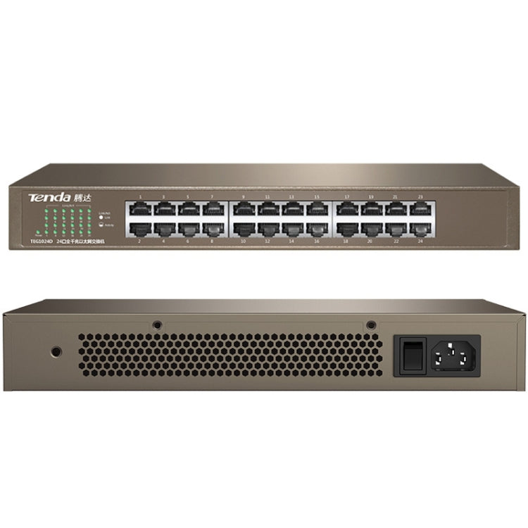 Tenda TEG1024D Desktop v7.0 24-Port Gigabit Ethernet Switch 6KV Lightning Protect - Switch by Tenda | Online Shopping UK | buy2fix