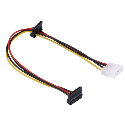 35cm 4 Pin Molex Female to 2 x SATA Female Power Supply Extension Cable by buy2fix