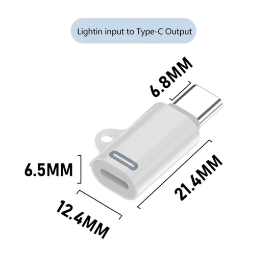 8 Pin Female to USB-C / Type-C Male Adapter Gen2, Supports PD Fast Charging for iPhone 15 Series by buy2fix