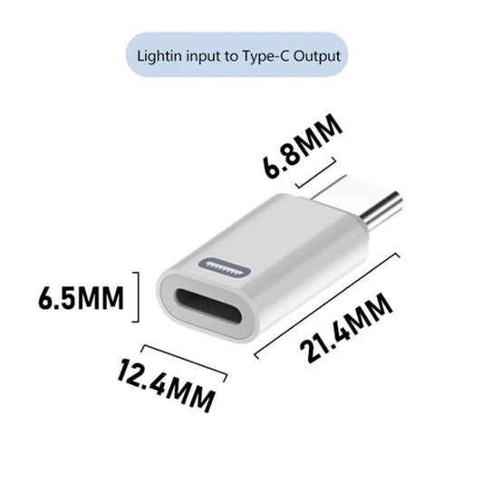 8 Pin Female to USB-C / Type-C Male Adapter Gen3, Supports PD Fast Charging for iPhone 15 Series by buy2fix