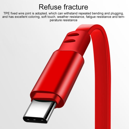 1.2m 3.5A Max 3 in 1 USB to USB-C / Type-C + 8Pin + Micro USB Retractable Charging Cable(Red) by buy2fix