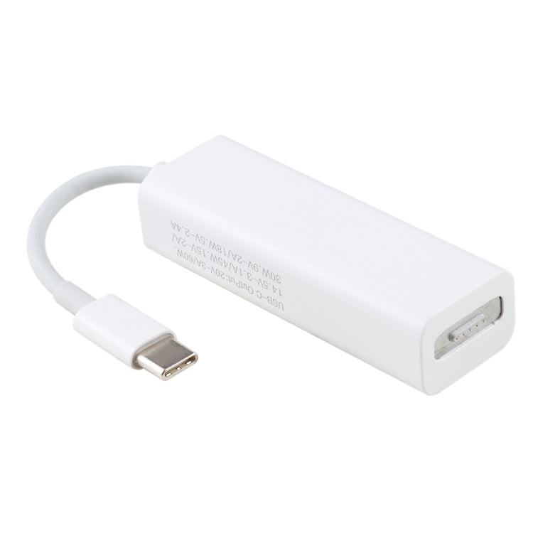 5 Pin MagSafe 2 Magnetic T-Tip Female to USB-C / Type-C Male Charge Adapter Converter for MacBook Pro(White) by buy2fix