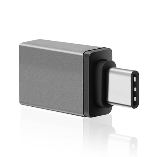 Aluminum Alloy USB-C / Type-C 3.1 Male to USB 3.0 Female Data / Charger Adapter(Grey) by buy2fix
