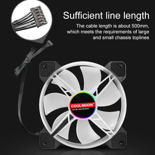 COOLMOON CM-JD1 Jade Ring RGB Case Cooler (Black) by COOLMOON