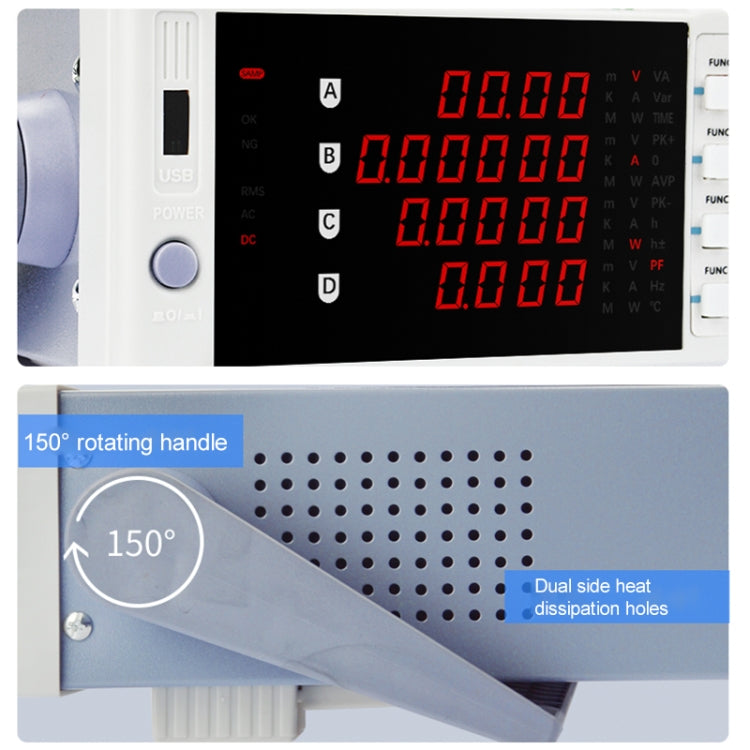 DCUU PM310 Intelligent Electrical Parameters Measuring Instrument (EU Plug) - Current & Voltage Tester by buy2fix | Online Shopping UK | buy2fix