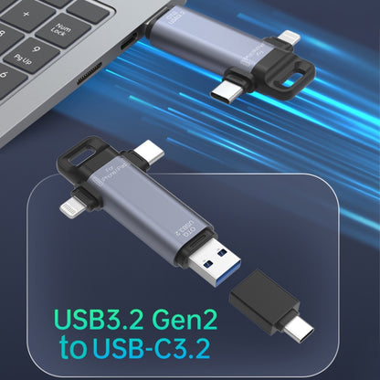 NK-951 3 in 1 USB3.2 to Type-C and 8 Pin Solid State USB Flash Drive with OTG Function - U Disk & Card Reader by buy2fix | Online Shopping UK | buy2fix