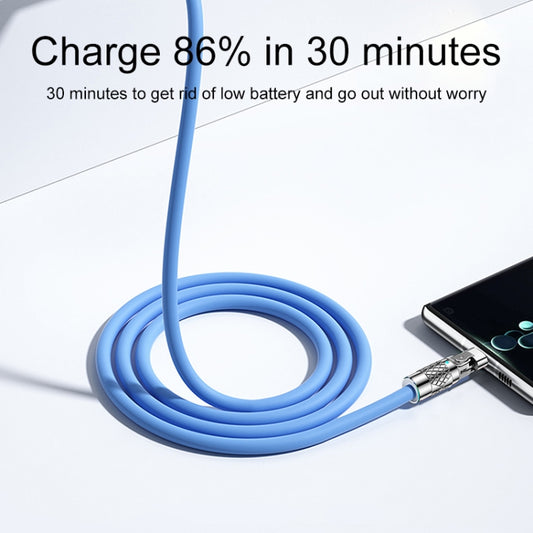 Mech Series 6A 120W USB to Type-C 180-degree Metal Plug Fast Charging Cable, Length: 1.8m(Orange) by buy2fix