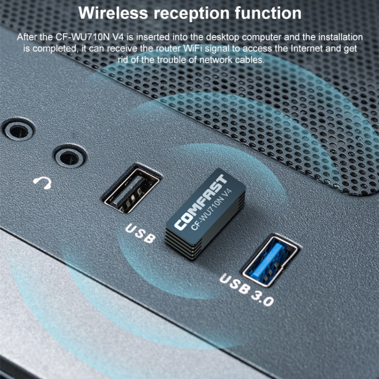 COMFAST CF-WU701N 150Mbps 2.4GHz WiFi4 Mini USB Network Adapter - USB Network Adapter by COMFAST | Online Shopping UK | buy2fix