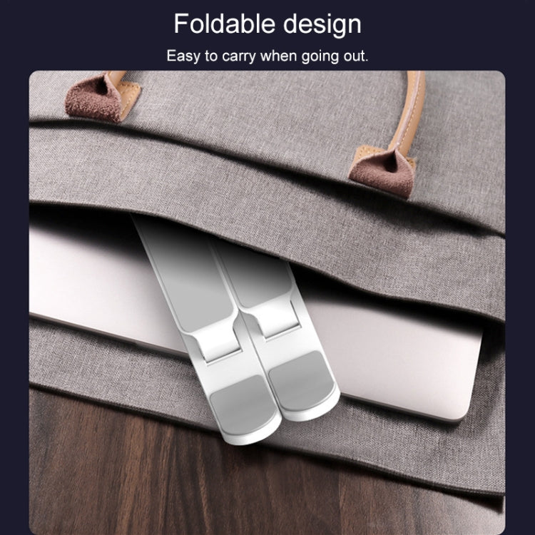 Laptop Stand Desktop Raise Bracket Cooling Base Lifting Holder Foldable (White) by buy2fix