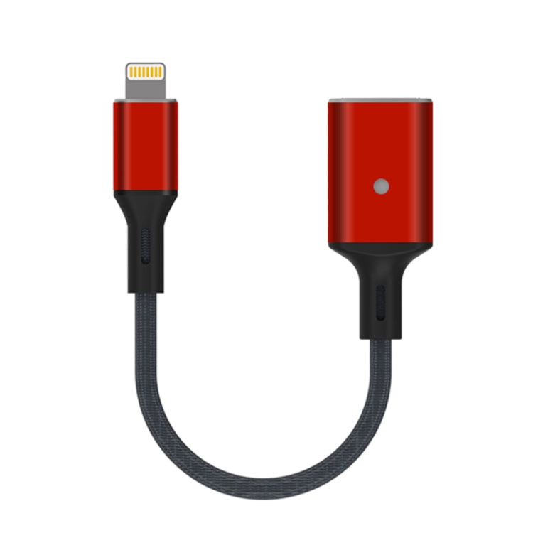 8 Pin to USB OTG Adapter Cable, Suitable for Systems Above IOS 13 (Red) - Converter & Adapter by buy2fix | Online Shopping UK | buy2fix