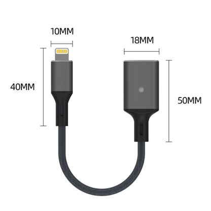 8 Pin to USB OTG Adapter Cable, Suitable for Systems Above IOS 13 (Black) - Converter & Adapter by buy2fix | Online Shopping UK | buy2fix