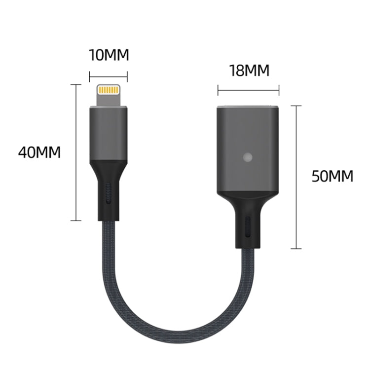 8 Pin to USB OTG Adapter Cable, Suitable for Systems Above IOS 13 (Blue) - Converter & Adapter by buy2fix | Online Shopping UK | buy2fix