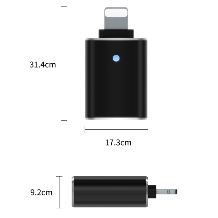 8 Pin OTG Adapter (Black) - Converter & Adapter by buy2fix | Online Shopping UK | buy2fix