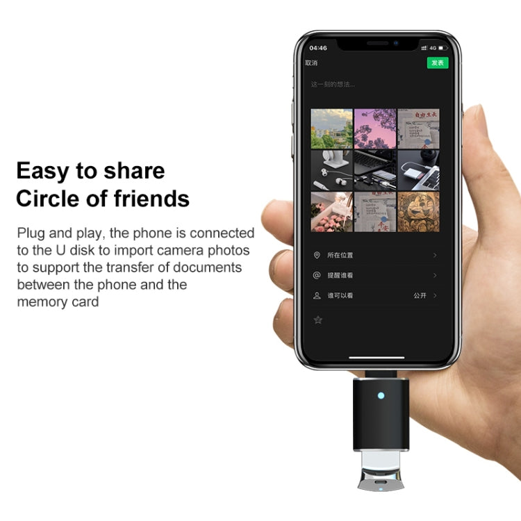 8 Pin OTG Adapter (Black) - Converter & Adapter by buy2fix | Online Shopping UK | buy2fix