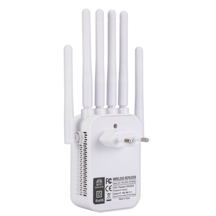 SM-011 Six-antenna 1200M Repeater WiFi Wireless Router (EU Plug) - Wireless Routers by buy2fix | Online Shopping UK | buy2fix