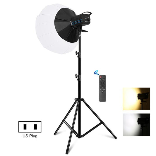 PULUZ 220V 120W Studio Video Light + 2.8m Light Holder + 65cm Foldable Lantern Softbox Photography Kit(US Plug) by PULUZ