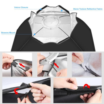 PULUZ 120W Photo Studio Strobe Flash Light Kit with Softbox Reflector & Tripod(US Plug) by PULUZ