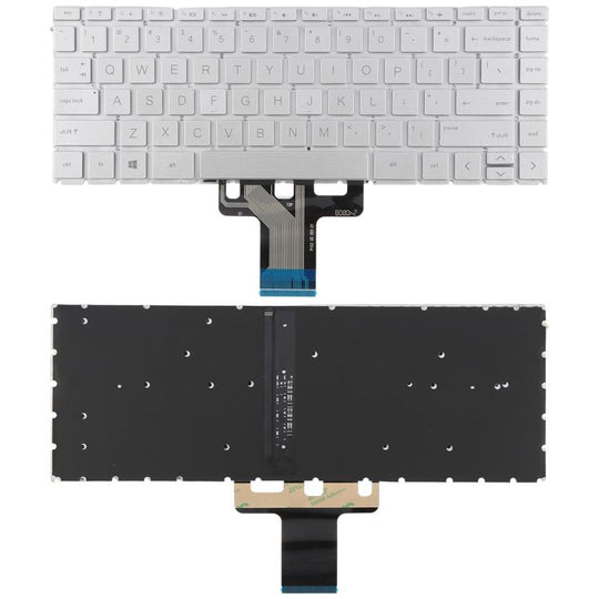 For HP Pavilion X360 14S-DK 14S-DP 14S-DQ 14S-CR 14s-CF 14-CE 14-CF 14S-DF/DK 14-CK 14-CD 14-CM 14S-DR 14S-fr US Version Keyboard with Backlight (Silver)