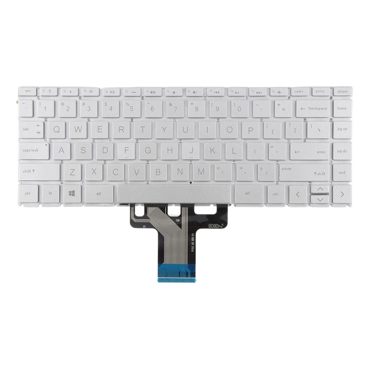 For HP Pavilion X360 14S-DK 14S-DP 14S-DQ 14S-CR 14s-CF 14-CE 14-CF 14S-DF/DK 14-CK 14-CD 14-CM 14S-DR 14S-fr US Version Keyboard with Backlight (Silver) - Replacement Keyboards by buy2fix | Online Shopping UK | buy2fix