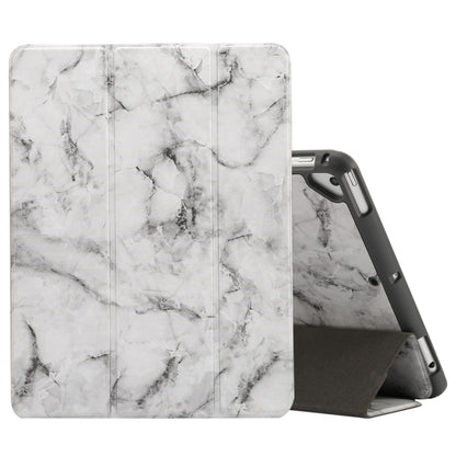 Marble Texture Pattern Horizontal Flip Case for iPad 9.7 (2018) , with Three-folding Holder & Pen Slots(Black) - iPad 9.7 (2018) & (2017) Cases by buy2fix | Online Shopping UK | buy2fix