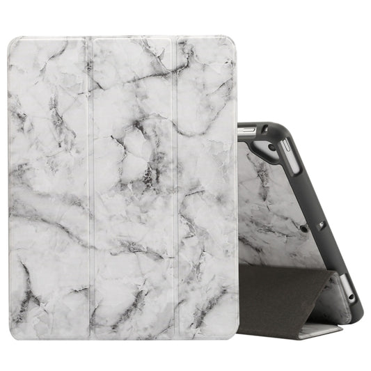 Marble Texture Pattern Horizontal Flip Case for iPad 9.7 (2018) , with Three-folding Holder & Pen Slots(Black) - iPad 9.7 (2018) & (2017) Cases by buy2fix | Online Shopping UK | buy2fix