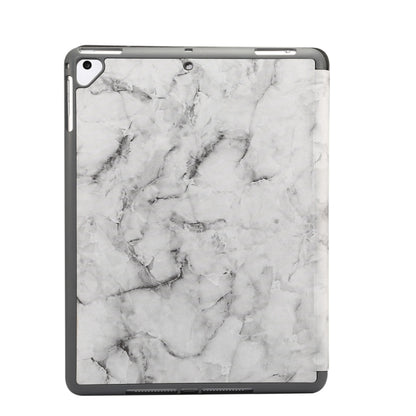 Marble Texture Pattern Horizontal Flip Case for iPad 9.7 (2018) , with Three-folding Holder & Pen Slots(Black) - iPad 9.7 (2018) & (2017) Cases by buy2fix | Online Shopping UK | buy2fix