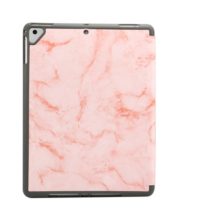 Marble Texture Pattern Horizontal Flip Case for iPad 9.7 (2018) , with Three-folding Holder & Pen Slots(Pink) - iPad 9.7 (2018) & (2017) Cases by buy2fix | Online Shopping UK | buy2fix