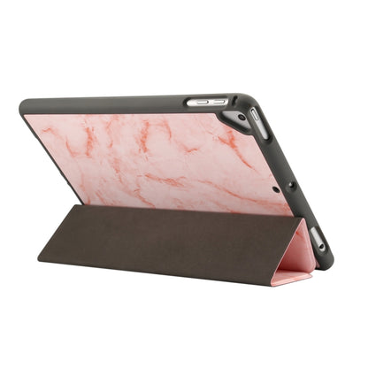 Marble Texture Pattern Horizontal Flip Case for iPad 9.7 (2018) , with Three-folding Holder & Pen Slots(Pink) - iPad 9.7 (2018) & (2017) Cases by buy2fix | Online Shopping UK | buy2fix