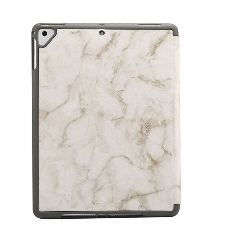 Marble Texture Pattern Horizontal Flip Case for iPad 9.7 (2018) , with Three-folding Holder & Pen Slots(Grey) - iPad 9.7 (2018) & (2017) Cases by buy2fix | Online Shopping UK | buy2fix