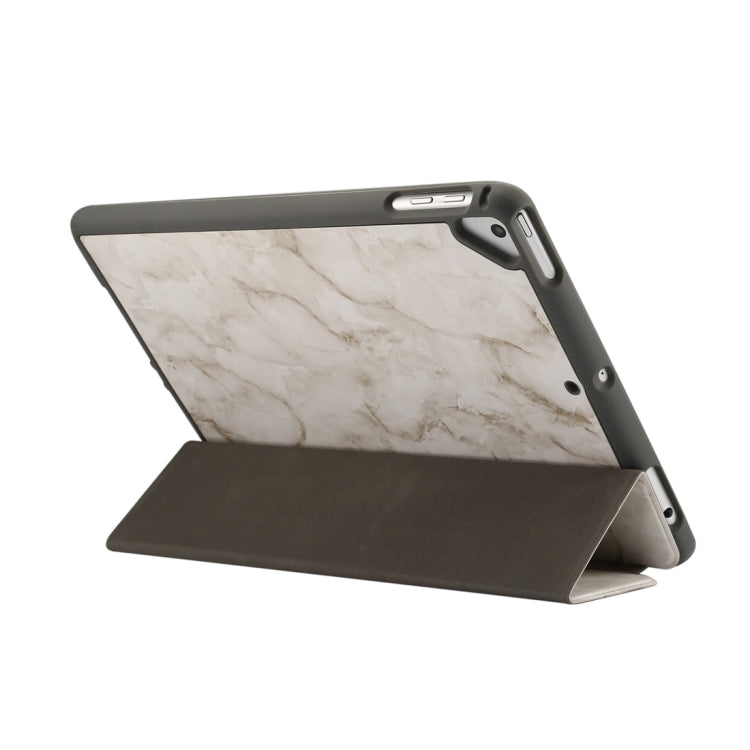 Marble Texture Pattern Horizontal Flip Case for iPad 9.7 (2018) , with Three-folding Holder & Pen Slots(Grey) - iPad 9.7 (2018) & (2017) Cases by buy2fix | Online Shopping UK | buy2fix