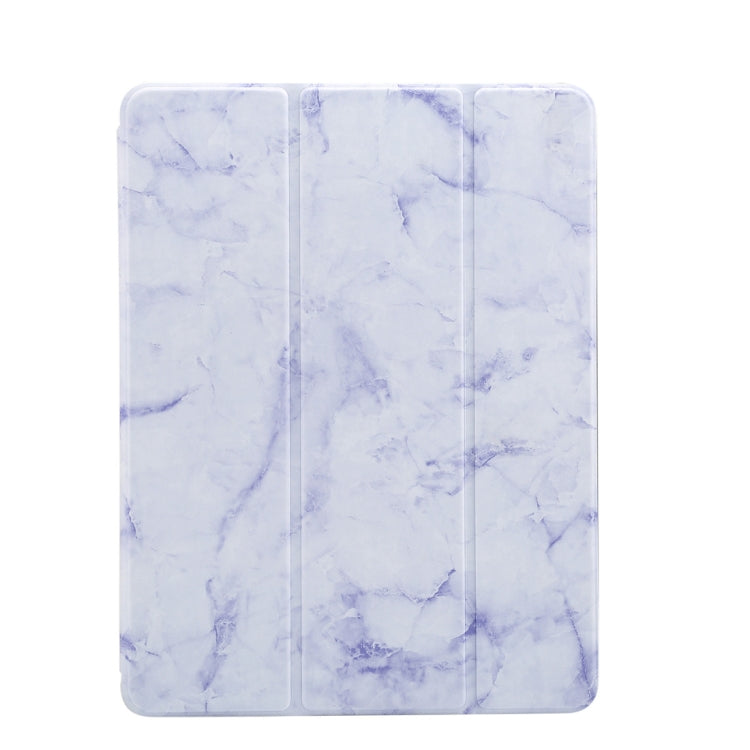 Marble Texture Pattern Horizontal Flip Case for iPad 9.7 (2018) , with Three-folding Holder & Pen Slots(Purple) - iPad 9.7 (2018) & (2017) Cases by buy2fix | Online Shopping UK | buy2fix