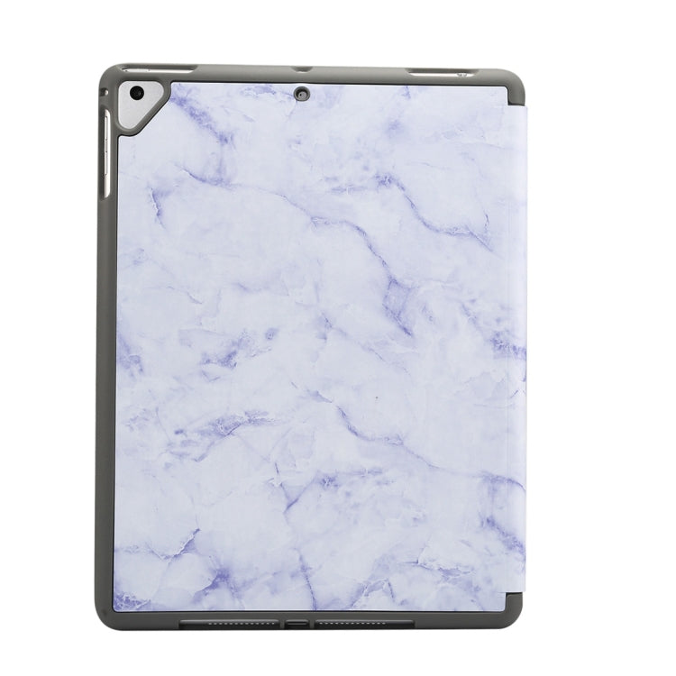 Marble Texture Pattern Horizontal Flip Case for iPad 9.7 (2018) , with Three-folding Holder & Pen Slots(Purple) - iPad 9.7 (2018) & (2017) Cases by buy2fix | Online Shopping UK | buy2fix
