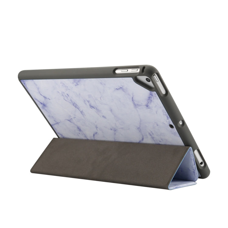 Marble Texture Pattern Horizontal Flip Case for iPad 9.7 (2018) , with Three-folding Holder & Pen Slots(Purple) - iPad 9.7 (2018) & (2017) Cases by buy2fix | Online Shopping UK | buy2fix