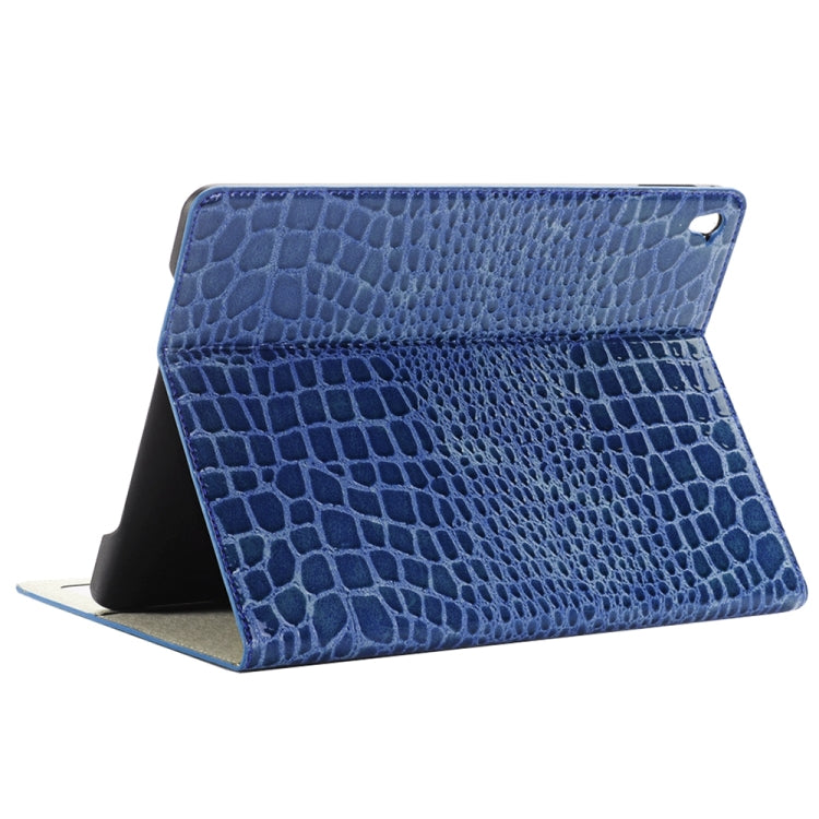 Crocodile Texture  Horizontal Flip Leather Case with Holder & Card Slots & Wallet for iPad Pro 9.7 inch(Blue) - iPad Pro 9.7 inch Cases by buy2fix | Online Shopping UK | buy2fix