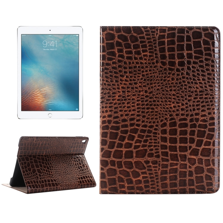Crocodile Texture  Horizontal Flip Leather Case with Holder & Card Slots & Wallet for iPad Pro 9.7 inch(Brown) - iPad Pro 9.7 inch Cases by buy2fix | Online Shopping UK | buy2fix