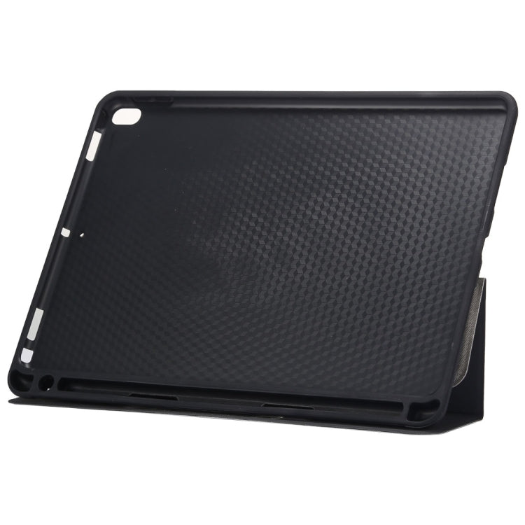 Cloth Texture Pattern Case for iPad 9.7 (2018) & iPad 9.7 inch (2017), with Three-folding Holder & Pen Slots(Grey) - iPad 9.7 (2018) & (2017) Cases by buy2fix | Online Shopping UK | buy2fix