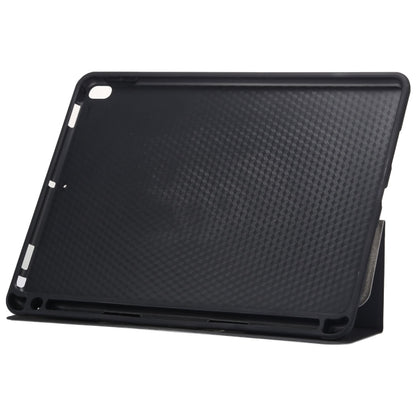 Cloth Texture Pattern Case for iPad 9.7 (2018) & iPad 9.7 inch (2017), with Three-folding Holder & Pen Slots(Grey) - iPad 9.7 (2018) & (2017) Cases by buy2fix | Online Shopping UK | buy2fix