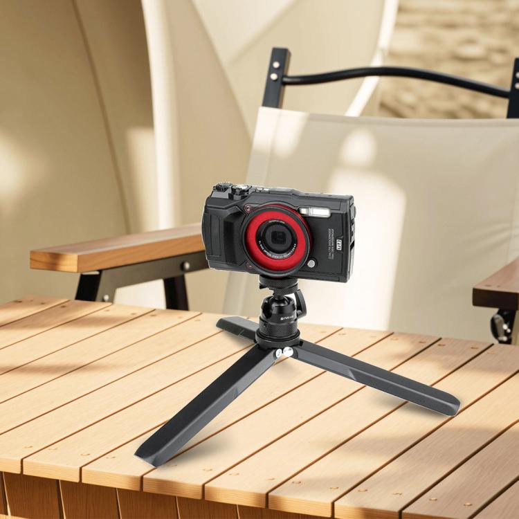 PULUZ Multifunctional Aluminum Alloy Mini Ball Head Tripod Mount Adapter, Cold Shoe & 1/4 Screw Dual-Use (Black) - Tripod Heads by PULUZ | Online Shopping UK | buy2fix