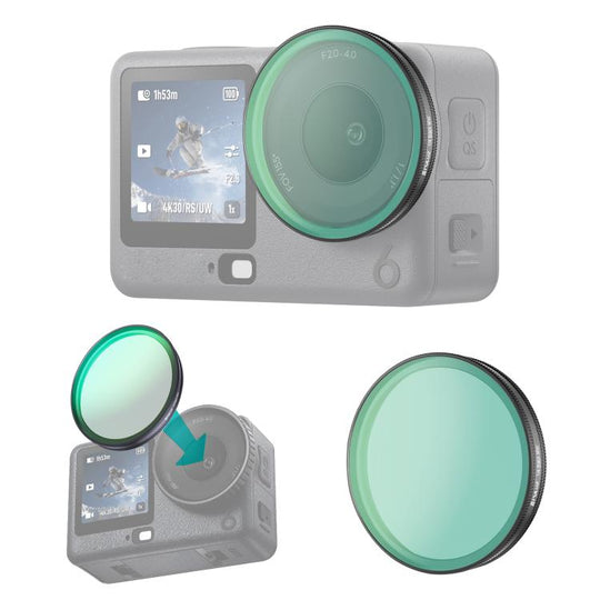 For DJI Osmo Action 6 PULUZ Action Camera Black Mist 1/4 Lens Filter